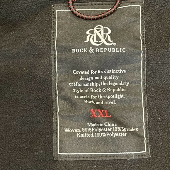 Rock & Republic Mens Hooded Jacket XXL Black - Picture 5 of 9